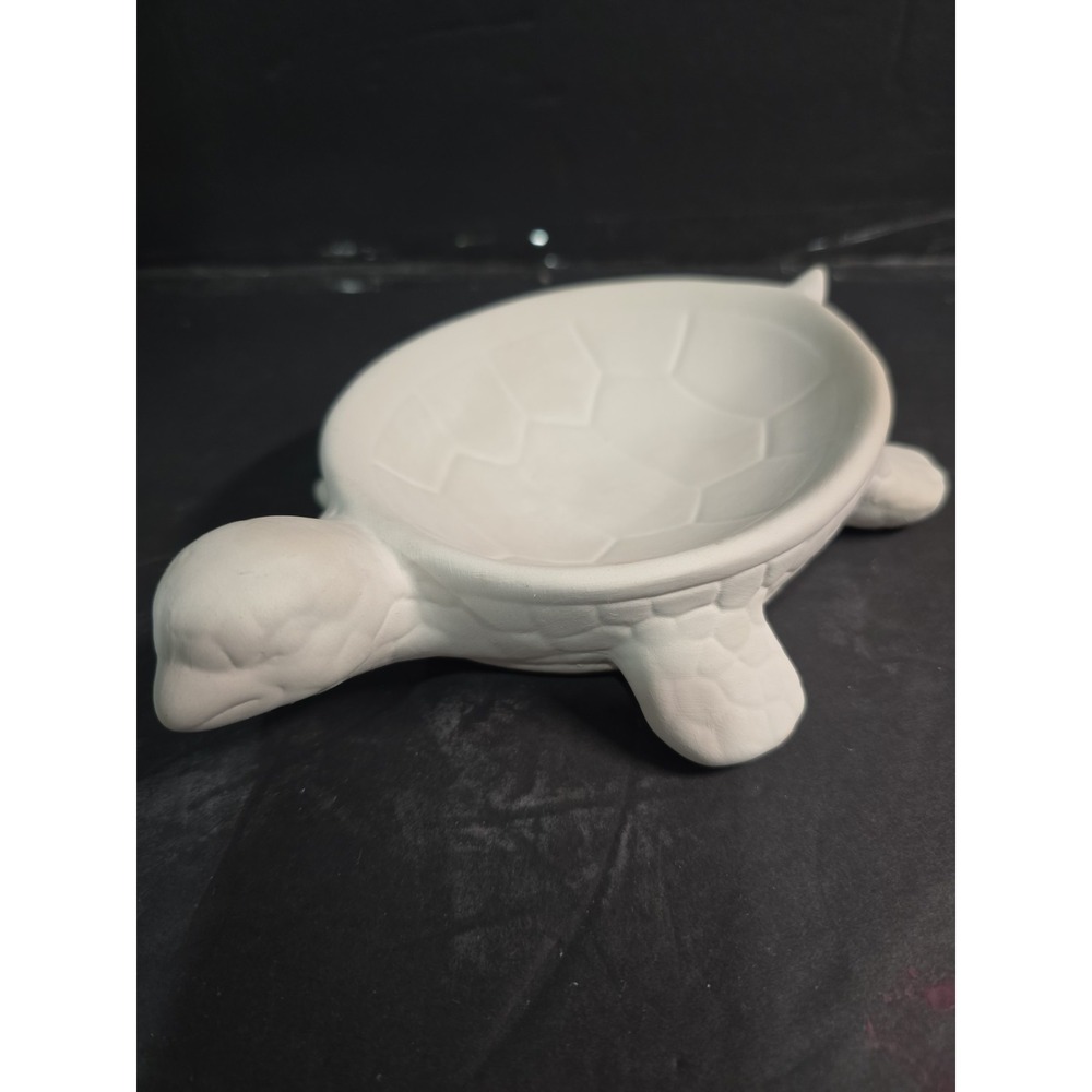 White Ceramic Turtle Soap Tray Figurine